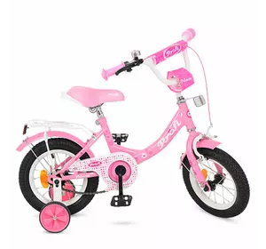 Двухколесный велосипед Profi Princess 12" Розовый 
(Y1211) со звонком