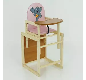 Детский стульчик для кормления Мася Слоник 
(51164) Розовый