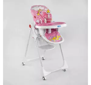 Детский стульчик для кормления JOY ПОНИ 
(К-73480) Розовый